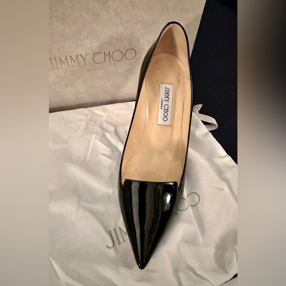 Jimmy Choi Black Patent Heels